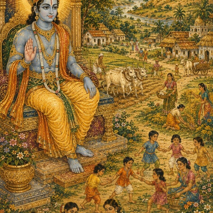Shri Ram Handmade Miniature Painting – Ram Rajya Art